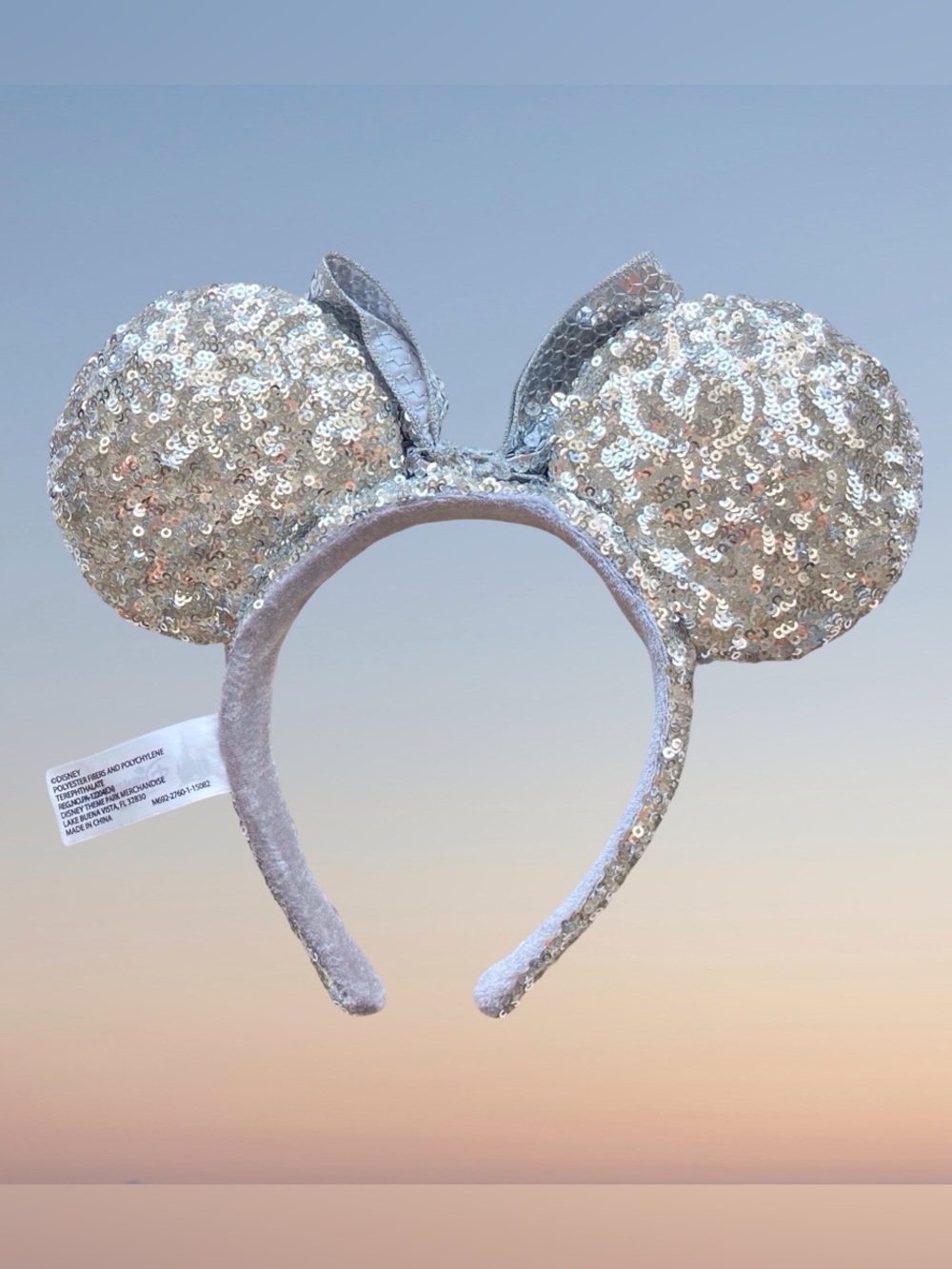 Disney Parks Silver Sequin Minnie Mouse Ears